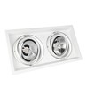 GU10 x2 AR111 MDD MAXI DUE infälld spot - Vit, aluminium, 186x336 mm, utan ljuskälla