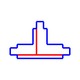 T-koppling för SPS2 skenor - Höger, T2, vit, 3-fas, Spectrum