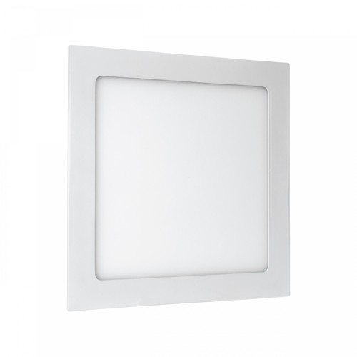 Algine Eco LED 12W 230V - fyrkantig, IP20, kallvit, takpanel, vit ram