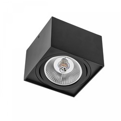 Spectrum LED Chloe AR111 GU10 - IP20, fyrkantig, svart, utan ljuskälla