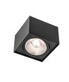Fyrkantig AR111 påbyggnadsspot - Svart, aluminium, 145x145mm, vinkbar, utan ljuskälla