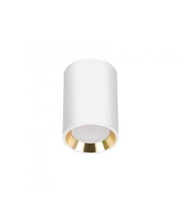 LED Armatur/lampa utan ljuskälla, CHLOE MINI P20, hus vit, ring guld, kant vit