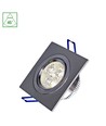 3W Fiale kvadratisk LED infälld spotlight - 45 grader, varmvit, 3x1W LEDs