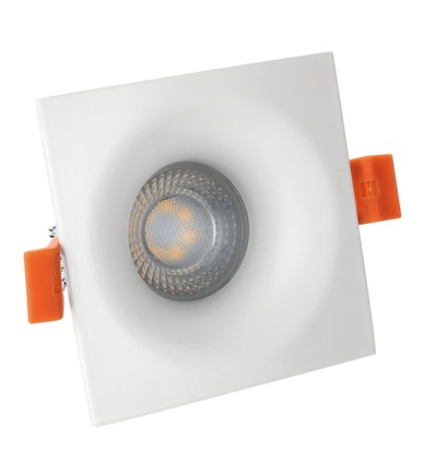 Fiale V GU10 infälld spot - Fyrkantig, vit, IP20, utan ljuskälla