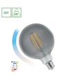 Globe G125 4,9W E27 - Koltråd 230V CCT(4000-6500K)+DIMM, ModernShine Wi-Fi/BT, Spectrum Smart