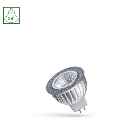 MR16 LED 12V 4W - COB, 38deg, Varm Vit, med Glas, Spectrum