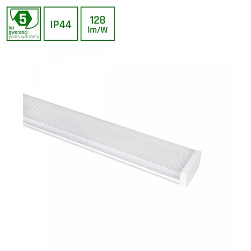 Limea 1200mm 40W - Prismatica, Neutral vit, 230V, 100°, IP44, IK10, 1200x110x60mm