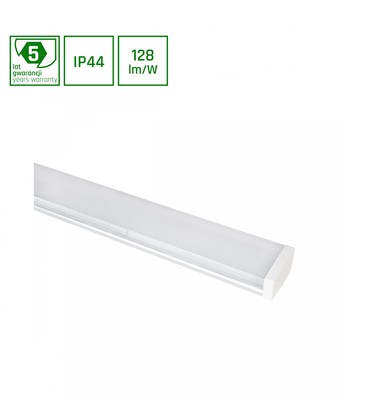 Limea 1200mm 40W - Prismatica, Neutral vit, 230V, 100°, IP44, IK10, 1200x110x60mm