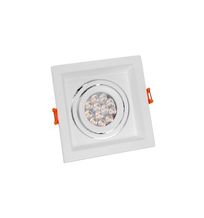 MDD MINI GU10 infälld spotlight - fyrkantig, vit, utan ljuskälla