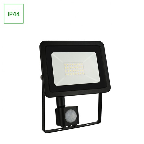 Noctis Lux 2 230V 30W - IP44, varmvit, svart, med sensor