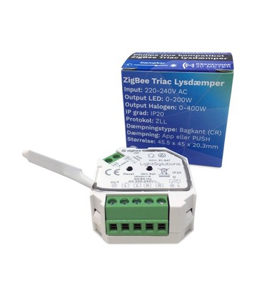 Mini ZigBee Triac Dimmer - 200W, Tryckdämp