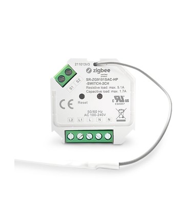 Mini ZigBee Dubbelbrytare - 2 x 390W