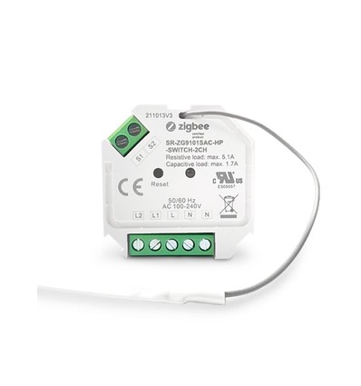 Mini ZigBee Dubbelbrytare - 2 x 390W