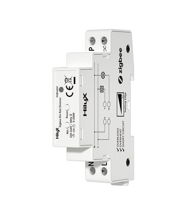 HiluX Zigbee DIN-skena dimmer - 250w