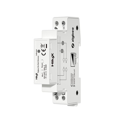 HiluX Zigbee DIN-skena dimmer - 250w