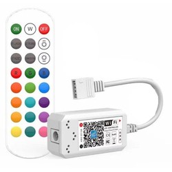 RGB LED strip tillbehör Smart Home RGB controller - Fungerar med Google Home, Alexa och smartphones, 12V (144W), 24V (288W)