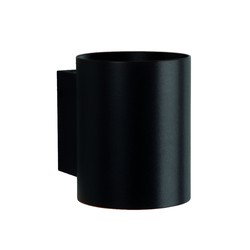 El-produkter LED svart rund vägglampa - G9-sockel, IP20 inomhus, 230V, utan ljuskälla