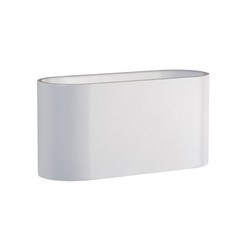 El-produkter LED vit oval vägglampa - Med G9-sockel, IP20 inomhus, 230V, utan ljuskälla