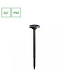 1W solcell trädgårdslampa med spett CCT - 3 ljusfärger, justerbar höjd, IP65, svart