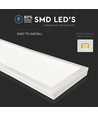 V-Tac 120x30 LED panel - 40W, 4400lm, indbyggt i vit ram