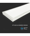 V-Tac 120x30 LED panel - 40W, 4400lm, indbyggt i vit ram