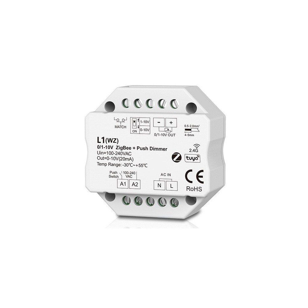 Ledlife Rwave 1 10v Zigbee Inbyggd Dimmer Hue Kompatibel Rf Push Dim Led Dimmer Till Inbyggning