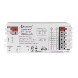 LED lampor Gledopto 5in1 Zigbee strip controller - Hue-kompatibel, 12V/24V, RGB+CCT