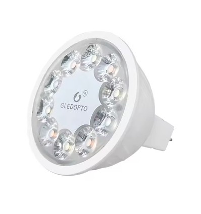 Gledopto 5W Zigbee LED-lampa - Hue-kompatibel, 12V/24V, RGB+CCT, MR16 / GU5.3