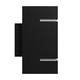 Squalla Lumo vägglampa utan ljuskälla G9 230V IP20 80x150 svart fyrkantig