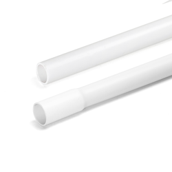 El-produkter PVC elektrisk rör Ø16mm - 2 meter med skarv, vit