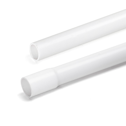 El-produkter PVC elektriskt rör Ø25mm - 2 meter med skarv, vit