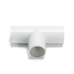 El-produkter 4 st. PVC elektrisk rör T-stycker - Ø16mm, vit