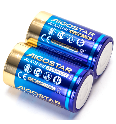 2 st. Alkaliskt Batteri - LR20D, 1,5V