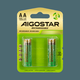 2 st. Uppladdningsbart AA-batteri - 1600mAh, 1.2V