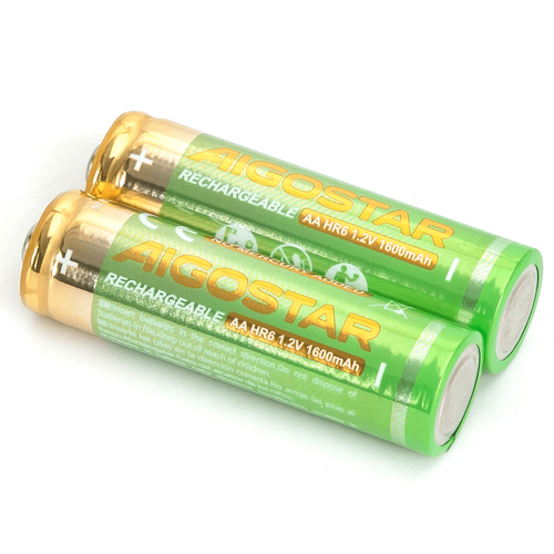 2 st. Uppladdningsbart AA-batteri - 1600mAh, 1.2V