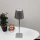 Uppladdningsbar LED bordslampa Inomhus/utomhus - Silver, touch dimbar, CCT, IP54 utomhus bordslampa