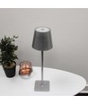 Uppladdningsbar LED bordslampa Inomhus/utomhus - Silver, touch dimbar, CCT, IP54 utomhus bordslampa