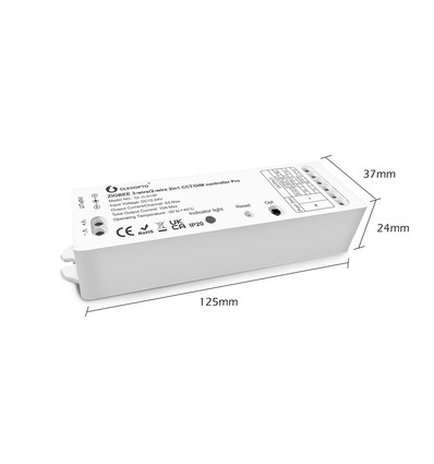 Gledopto Pro 2in1 Zigbee-kontroller - Hue-kompatibel, dimmer/CCT, 12V (120W), 24V (240W)