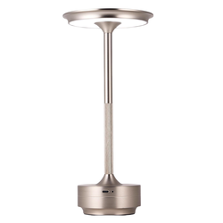 Uppladdningsbar LED bordslampa Inomhus/utomhus - Silver, touch dimbar, CCT, IP54 utomhus bordslampa