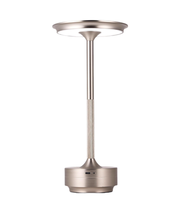 Uppladdningsbar LED bordslampa Inomhus/utomhus - Silver, touch dimbar, CCT, IP54 utomhus bordslampa