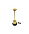 Uppladdningsbar LED bordslampa med trådös laddning - Guld, IP54 Inomhus/utomhus, touchdimbar