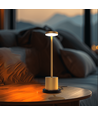 Uppladdningsbar LED bordslampa med trådös laddning - Guld, IP54 Inomhus/utomhus, touchdimbar