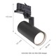 Svart skenaspotlight med GU10 sockel - Passar till V-Tac skenor/Global, 3-fas, utan ljuskälla 