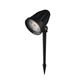 FLORI Ligero Trädgårdslampa 6W - Kall Vit, 230V, 40°, IP65, 53x77mm + 145mm Spik, Svart