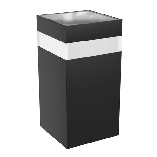 9W Torre ring vägglampa - IP54 utomhus, CCT, fyrkantig, 3 ljusfärger, svart, inkl. ljuskälla