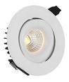 LEDlife 6W downlight - Hål: Ø7.5 cm, Mål: Ø9 cm, RA90, vit kant, dimbar, 12-24V