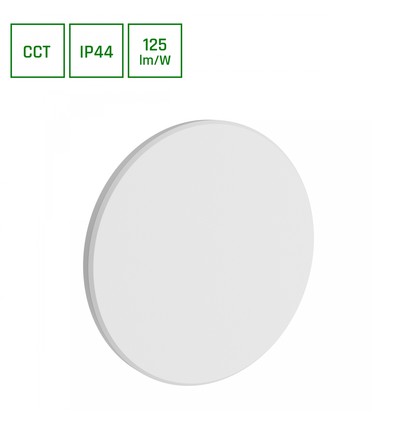 Piatta 12W 230V IP44 180x47mm Vit Rundt Fasadbelysning