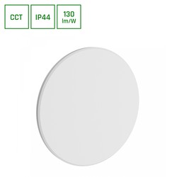 Spectrum LED Piatta 18W 230V IP44 250x47mm Vit Rund Fasadbelysning.