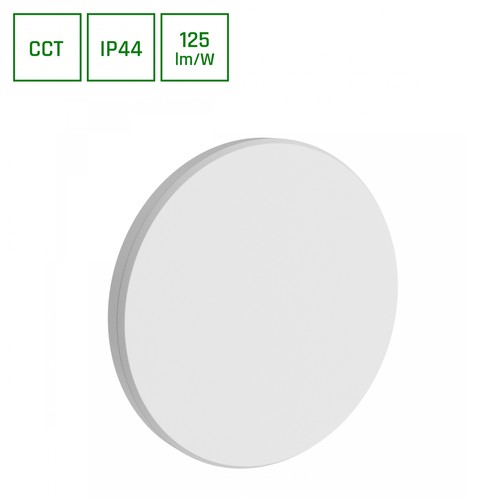 Piatta 9W CCT 230V IP44 120x47mm Vit Rund Fasadbelysning