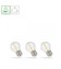 LED Glödlampa E27 1W - 230V, Koltråd, Varmvit, Klar, Spectrum, 3-pack